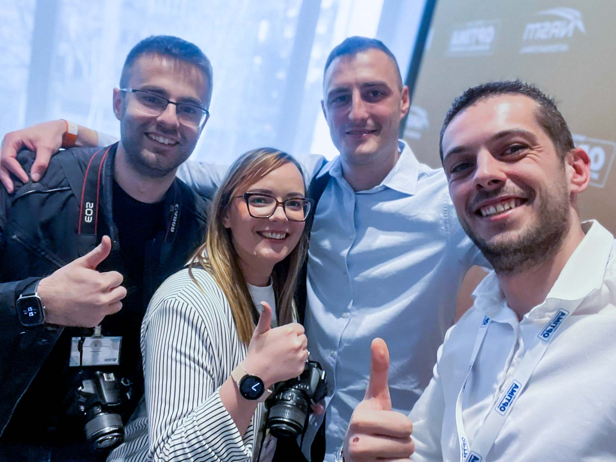 StrideStrong team with Vladimir and Uros from LevUP Digital